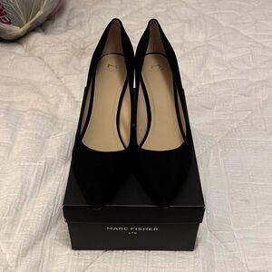 Marc Fisher Black Women's Zala Block Heel Pump